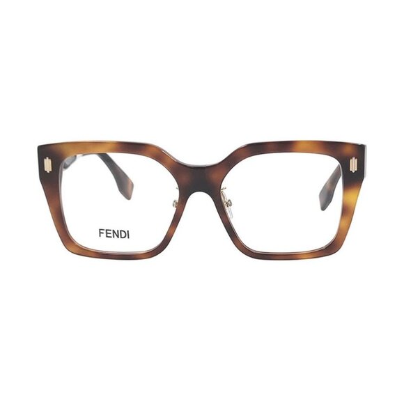 NEW FENDI EYEGLASSES FE50085F 053 WOMEN SQUARE HAVANA EYEWEAR - Picture 1 of 3